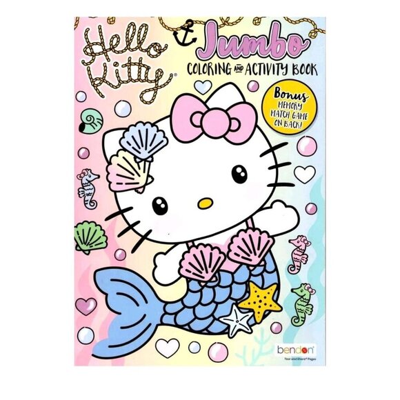 Hello Kitty Coloring & Activity Book for Kids - 80 Pages with Memory Game Bonus! - Picture 1 of 2